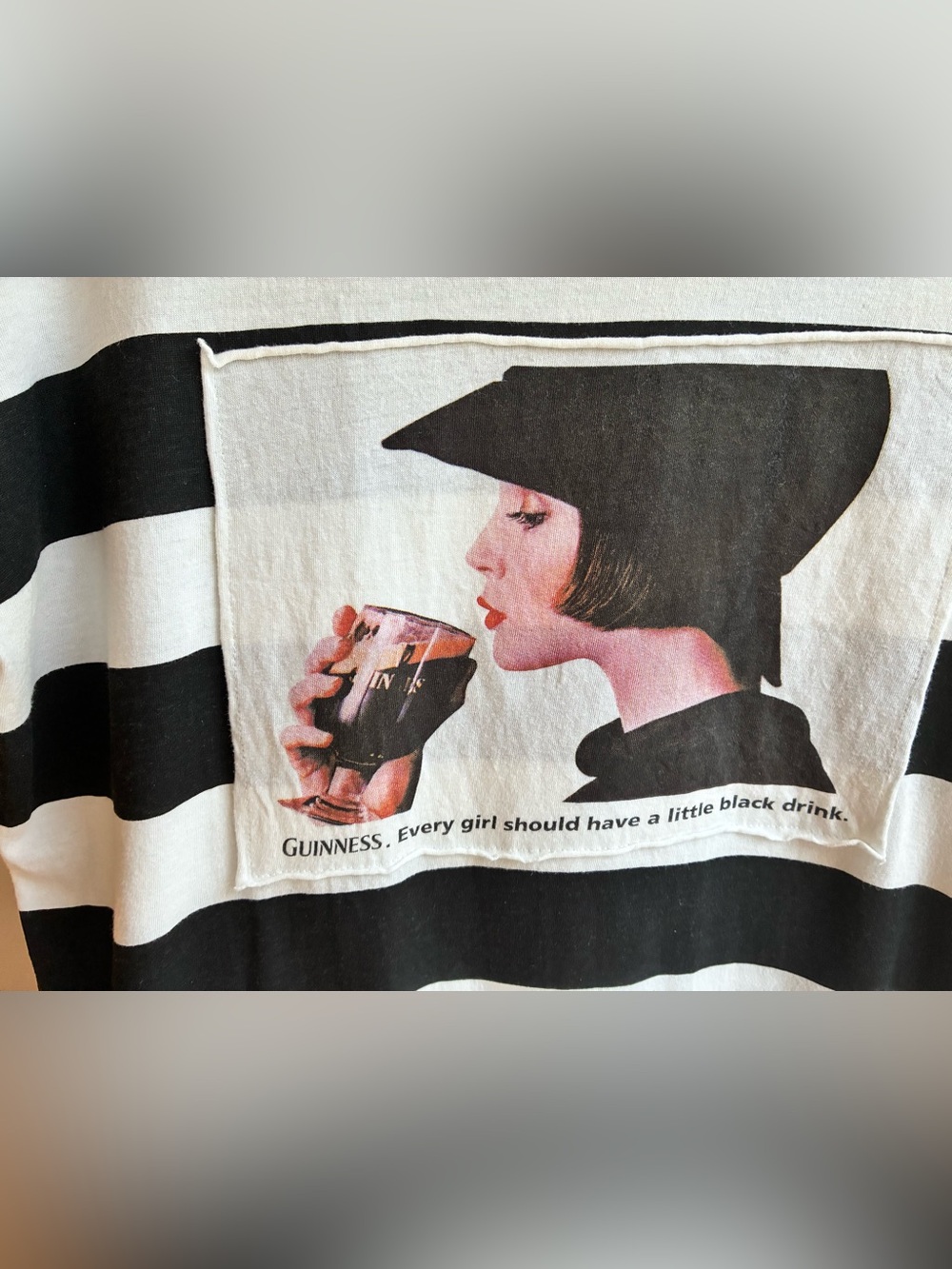 Guinness “Every Girl Should Have a Little Black Drink” Graphic Tee – Size L - Picture 3 of 5